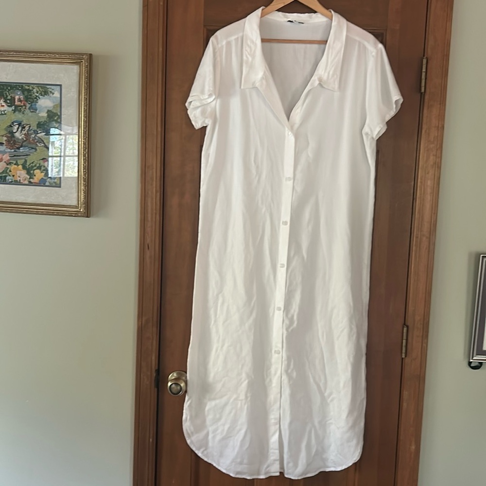 S’edge Callie Shirt Dress in Marshmallow size M